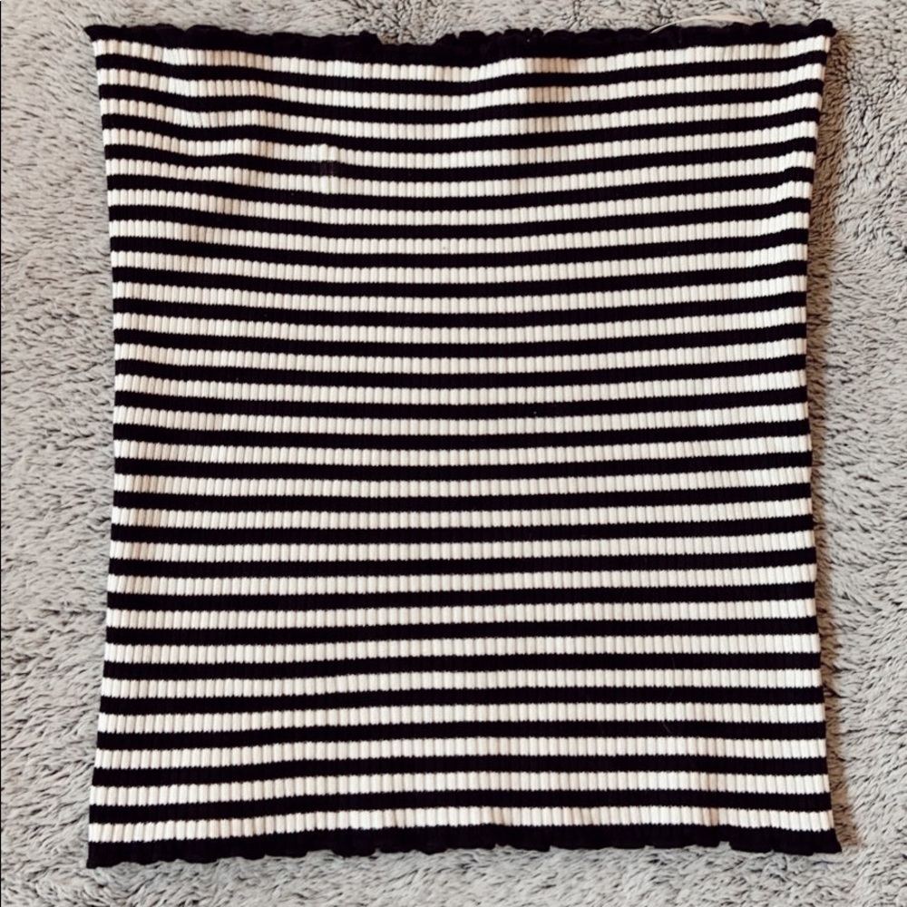 black and white stripped tube top - Picture 2 of 2